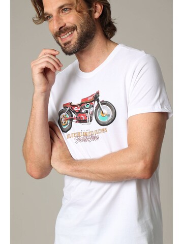 T-Shirt 'Gasoline' Deeluxe en blanc