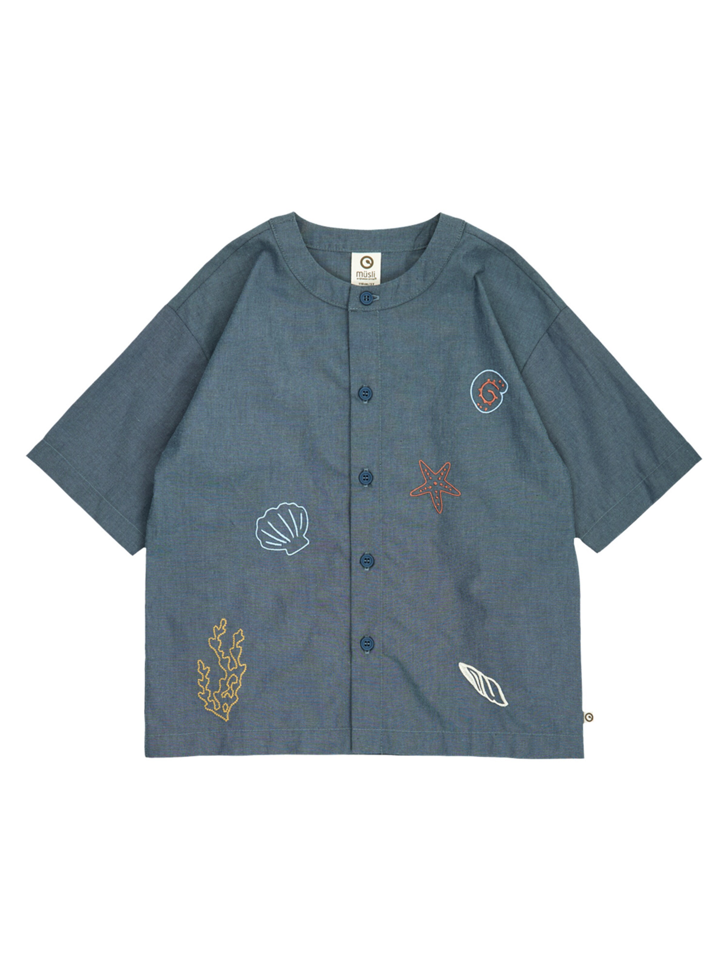 Müsli by GREEN COTTON Regular fit Overhemd in Blauw: voorkant