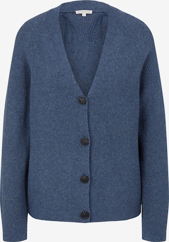 TOM TAILOR Gebreid vest in Blauw: voorkant