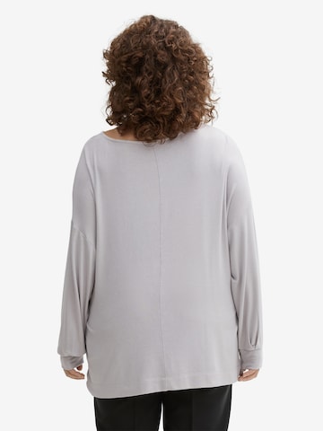 TOM TAILOR Sweatshirt (1-tlg) Drapiert/gerafft, Bündchen-/Rippstrick-Kragen TOM TAILOR Sweatshirt (1-tlg) Drapiert/gerafft, Bündchen-/Rippstrick-Kragen