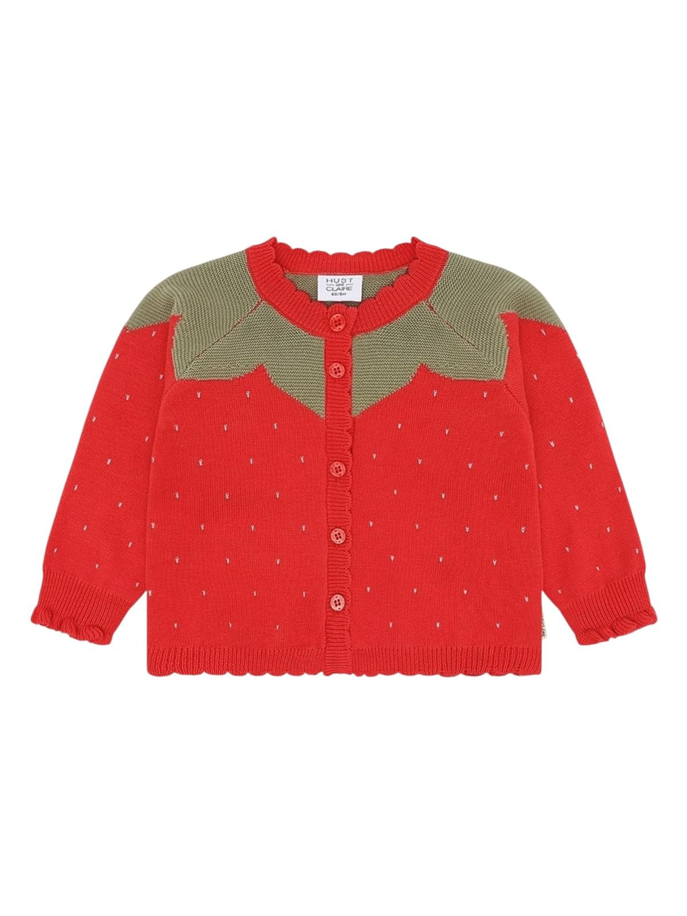 Hust & Claire Strickjacke 'Cilja Strawberry'‌‌‌‌‌‌‌ in Rot: Vorderseite