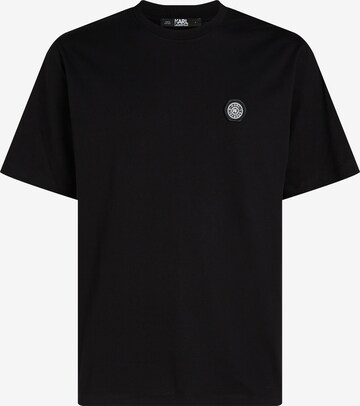 Karl Lagerfeld - Camisa 'Wax Seal' em preto: frente