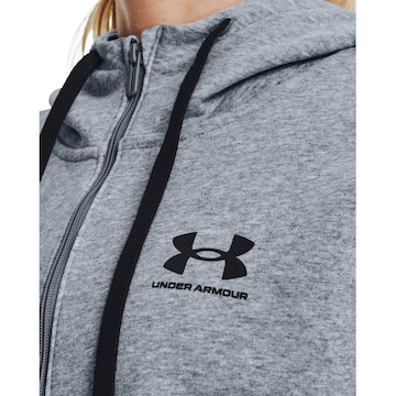 UNDER ARMOUR Athletic Zip-Up Hoodie 'Rival' in Grey
