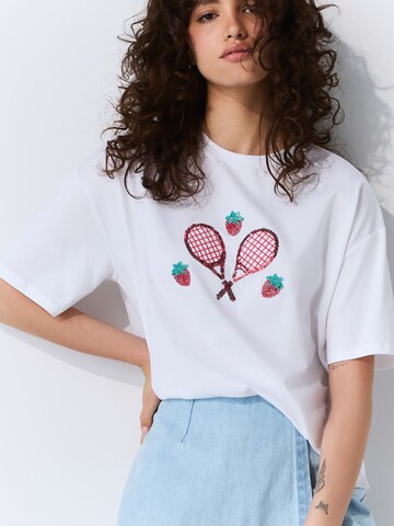 T-shirt 'Tennis' Next en blanc : devant