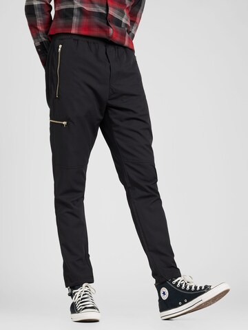 BRAVE SOUL Regular Trousers in Black: front