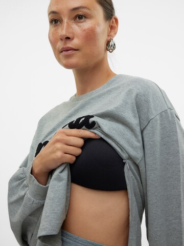 MAMALICIOUS Sweatshirt 'MLSine Vita' in Grey