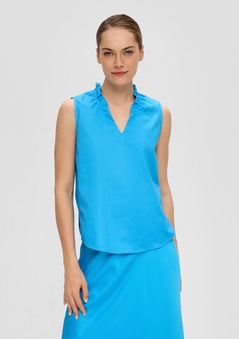 Camicia da donna di s.Oliver BLACK LABEL in blu: frontale