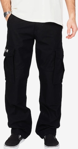 Reell Normalny krój Spodnie sportowe 'Pantalon reel negro ripstop cargo pant' w kolorze czarny: przód