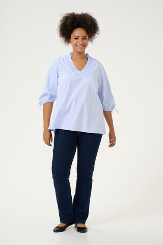 Camicia da donna 'Tiara' di KAFFE CURVE in blu