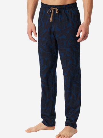 SCHIESSER Pyjamahose 'Mix + Relax' in Blau: Vorderseite