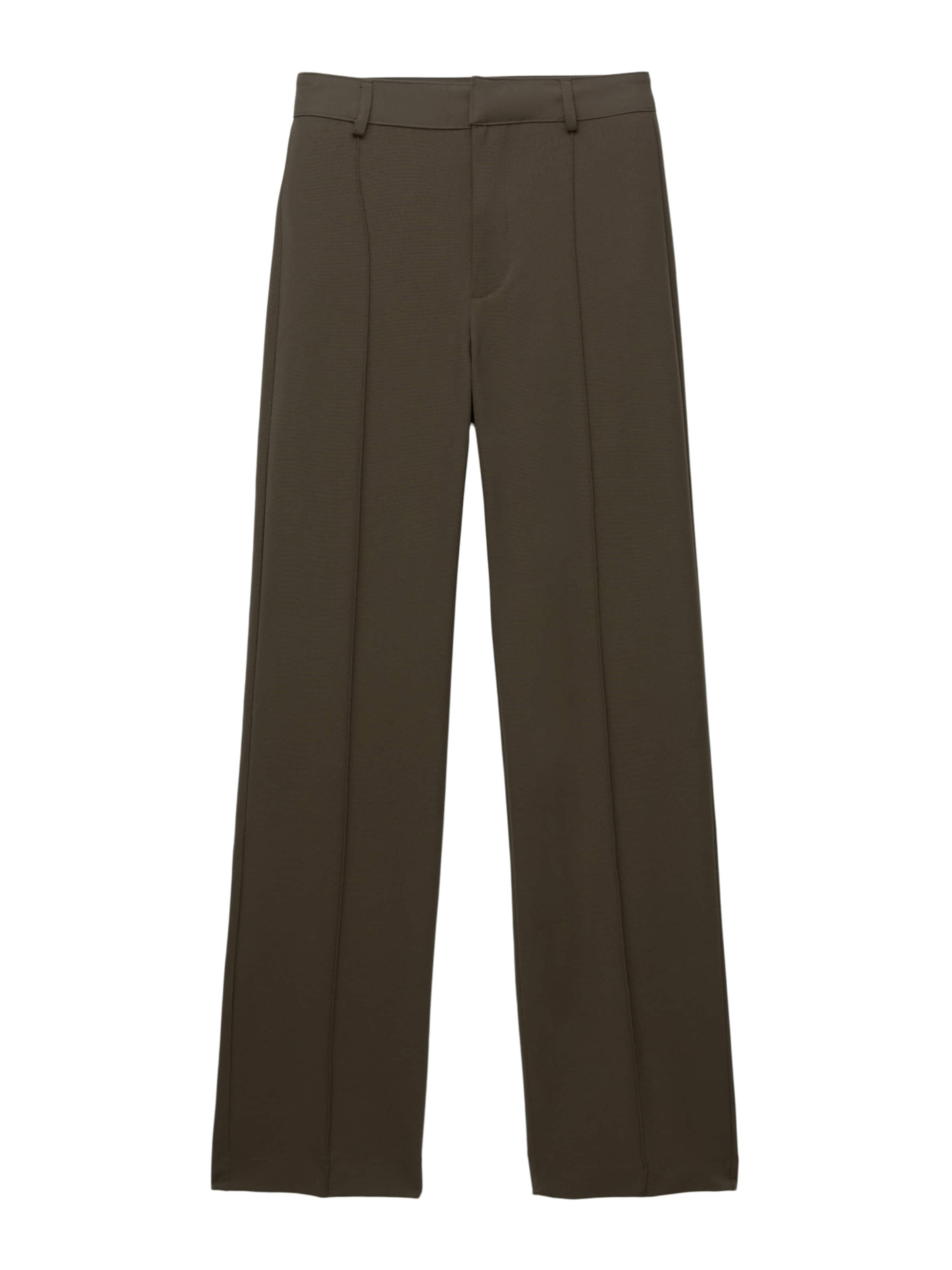 Pull&Bear Normalny krój Spodnie w kolorze zielony: przód