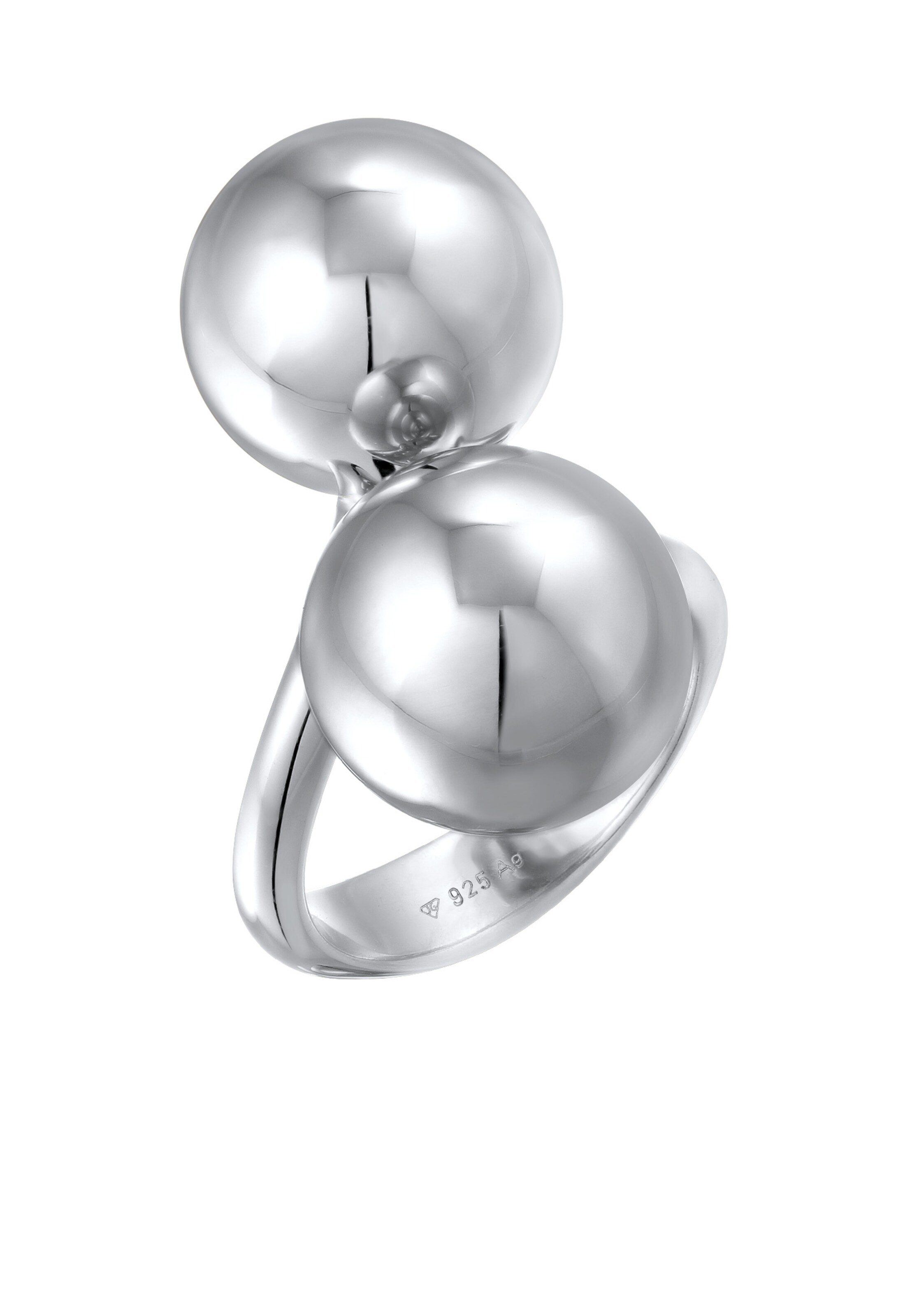 ELLI PREMIUM Ring 'Chunky' in Silber: Vorderseite