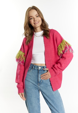 IZIA Knit cardigan 'Hoona' in Pink: front