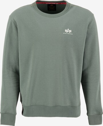 Sweat-shirt ALPHA INDUSTRIES en vert : devant