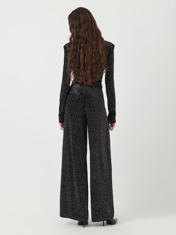 YAS - Pierna ancha Pantalón en negro