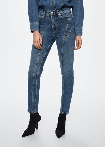 MANGO Slimfit Jeans 'Costuras' in Blau: Vorderseite