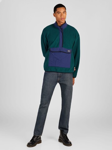 LEVI'S ® Sweater 'Polar Fleece Mock Neck Sweatshirt' in Green