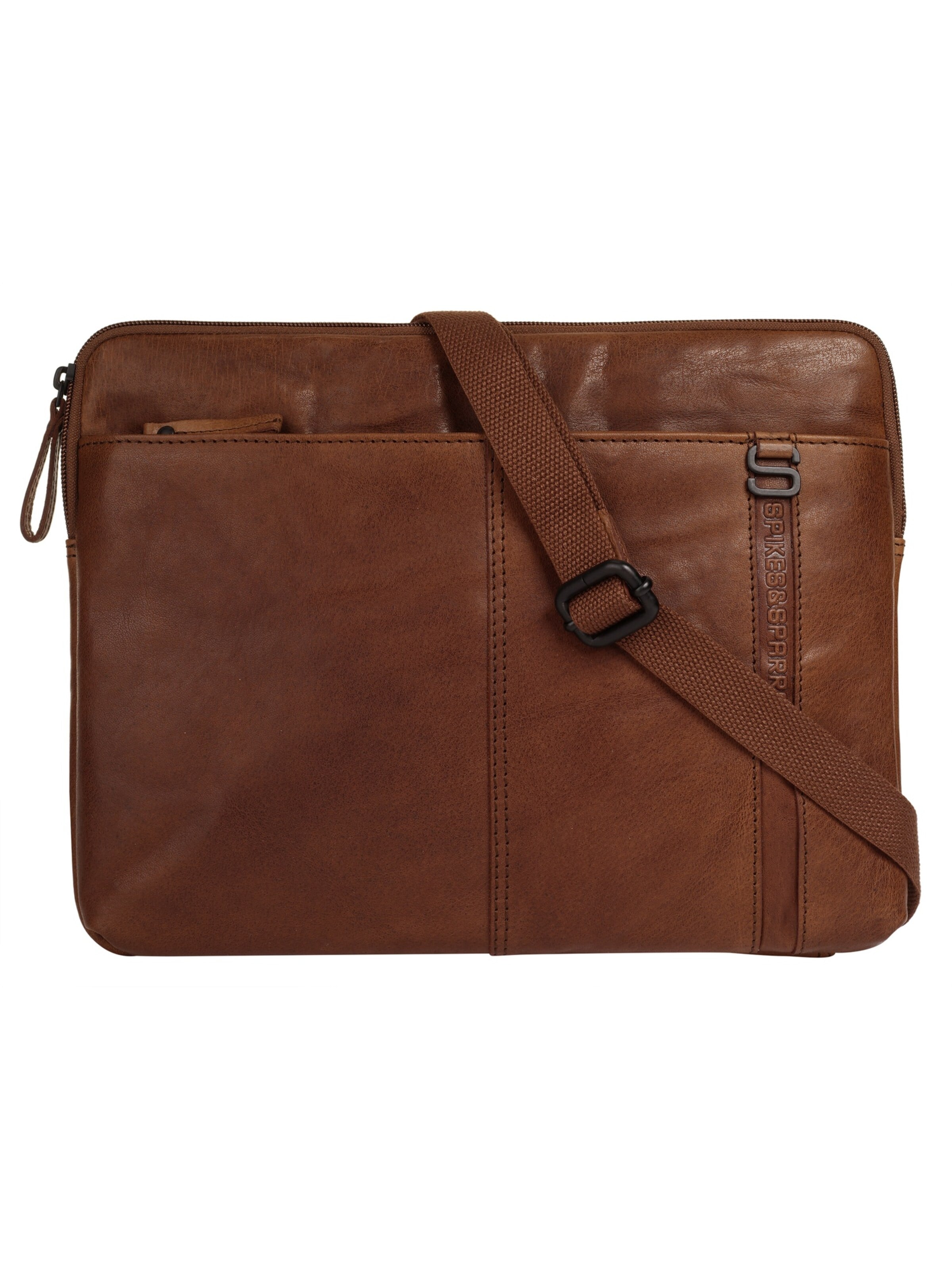 Spikes & Sparrow Document Bag 'LAPTOP SLEEVE' in Brown: front