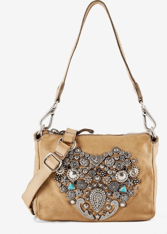 Borsa a spalla 'Tilde' di Campomaggi in beige: frontale