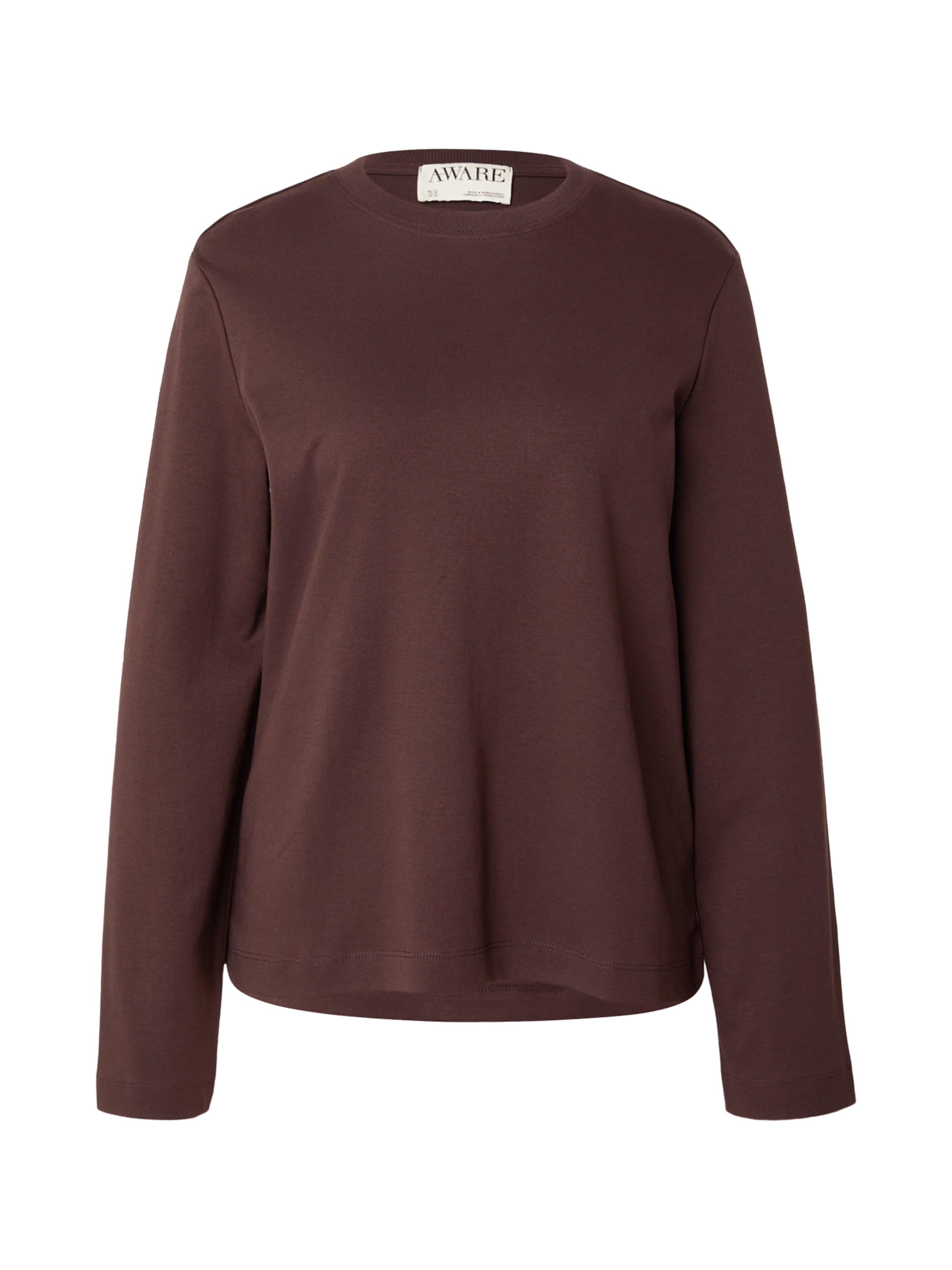 Aware Shirt 'AWNAIMA' in Brown: front