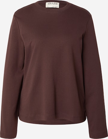 Aware Shirt 'AWNAIMA' in Brown: front