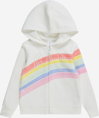 GAP Sweatjacke in gelb / hellgrün / rosa / weiß, Produktansicht