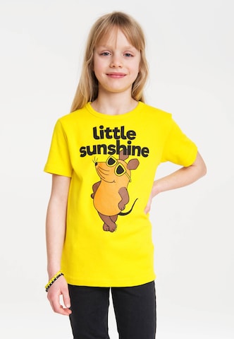 LOGOSHIRT Shirt 'Maus - Little Sunshine' in Yellow: front