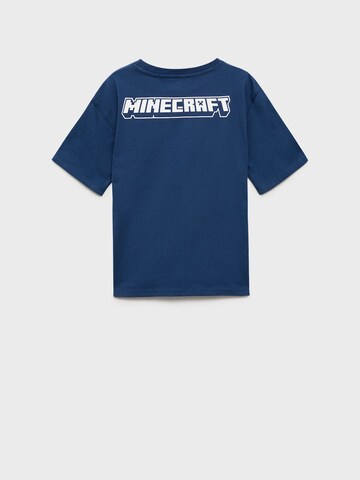 MANGO KIDS T-shirt 'MINECRAF' i blå