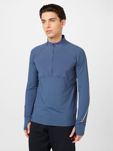 T-Shirt fonctionnel 'Qualifier' UNDER ARMOUR en bleu : devant