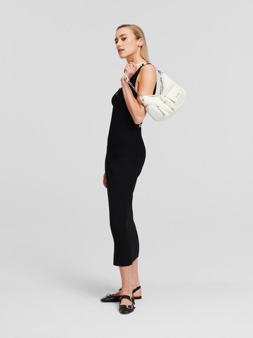 Abito ' Rib-Knit Sleeveless ' di Karl Lagerfeld in nero