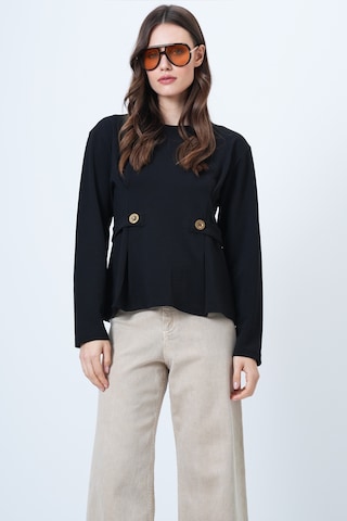 Camicia da donna di Trend Alaçatı Stili in nero: frontale