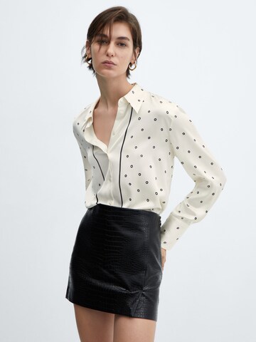 MANGO Blouse 'Ideale' in Wit: voorkant