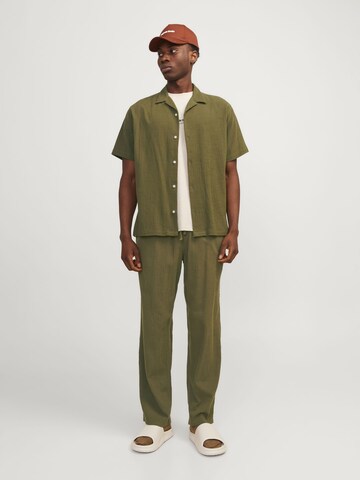 JACK & JONES Comfort fit Button Up Shirt 'JORLuke' in Green