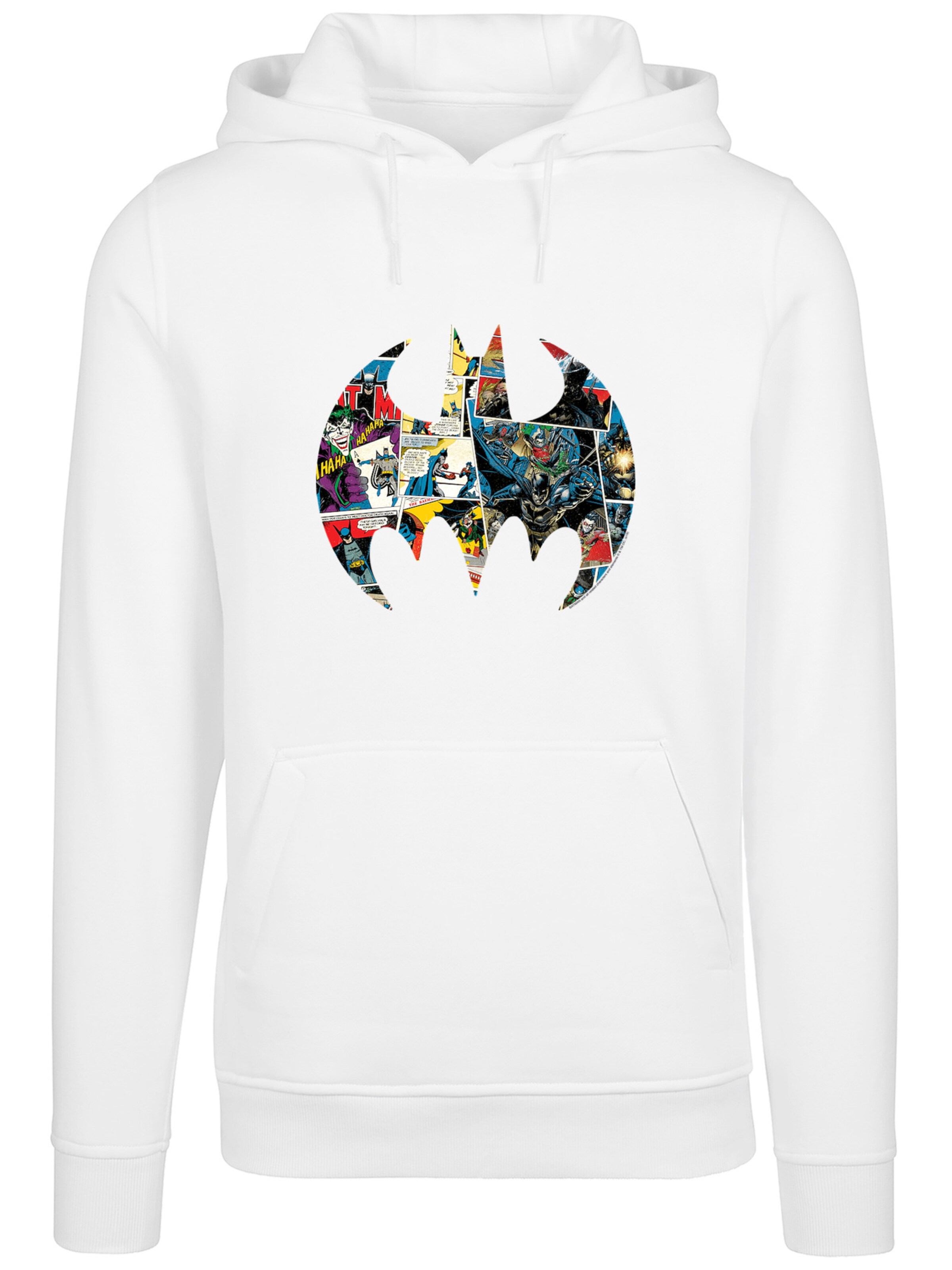Sweat-shirt 'Batman' F4NT4STIC en blanc : devant