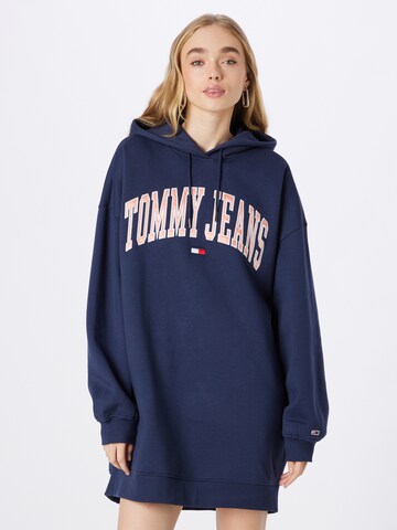 Tommy Jeans Šaty – modrá: přední strana