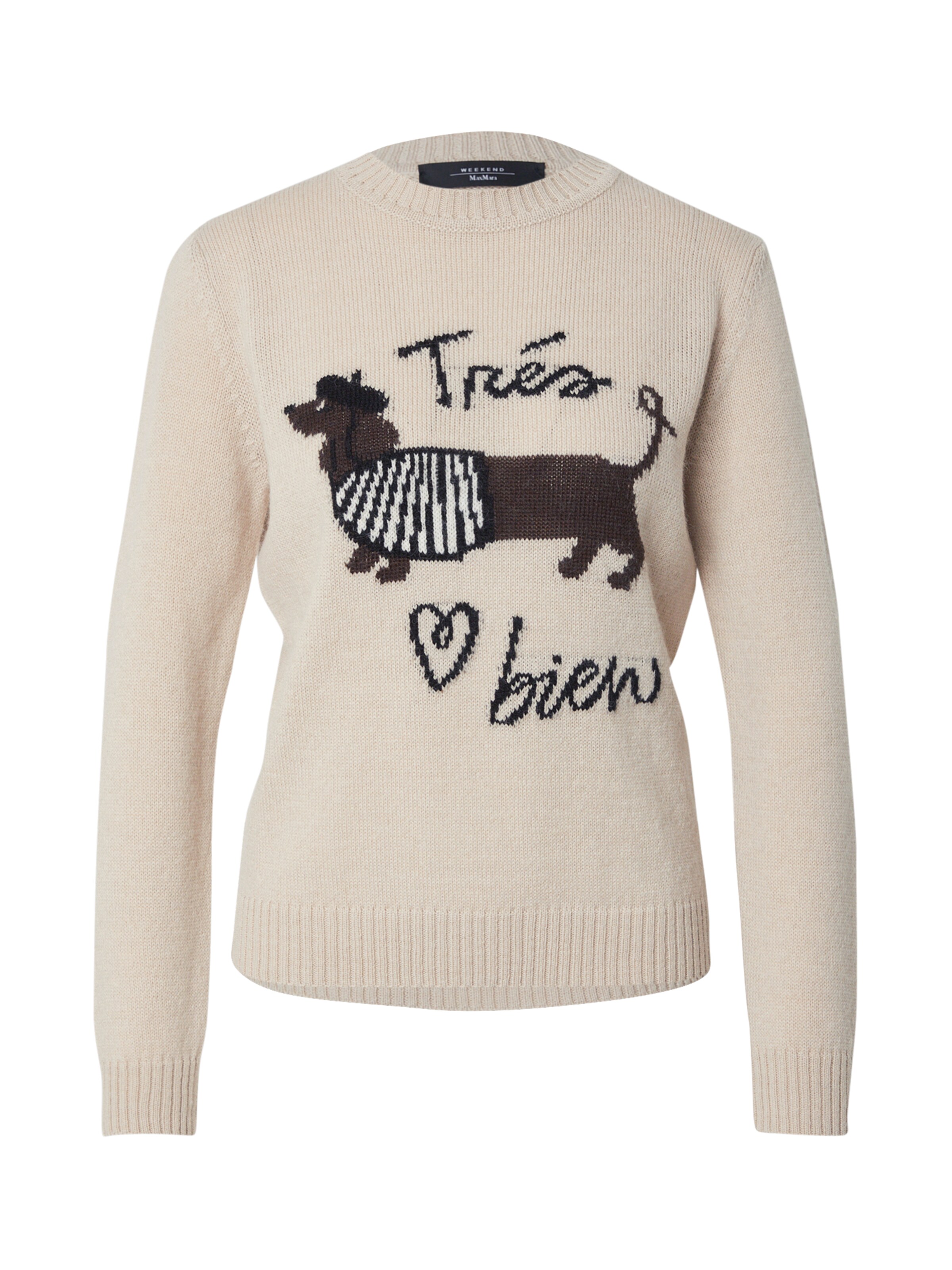 Weekend Max Mara Trui 'NITRA' in de kleur Bruin / Donkerbruin / Greige / Wit, Productweergave