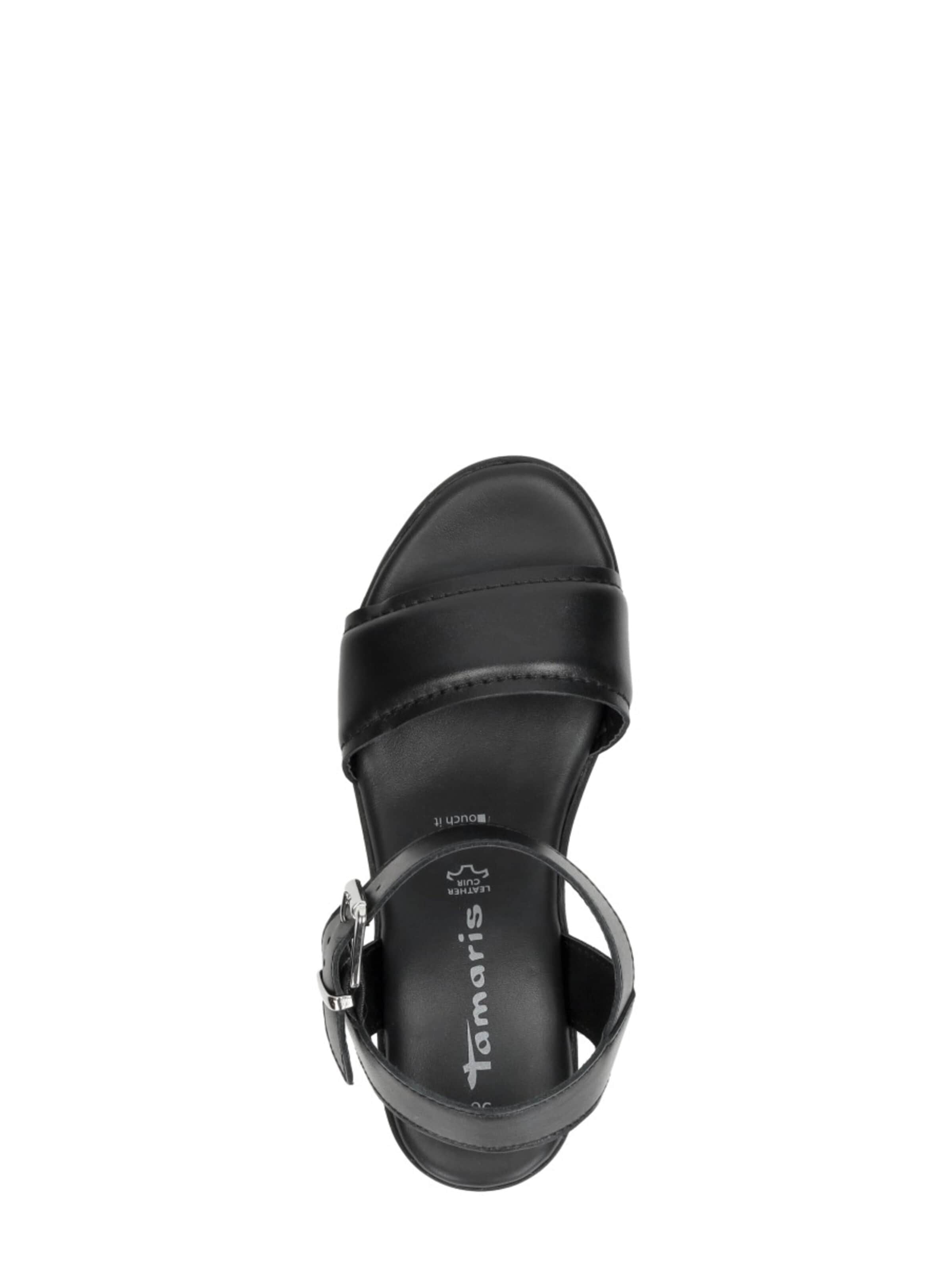 Sandales 'Sandalen Plat' Tamaris en noir