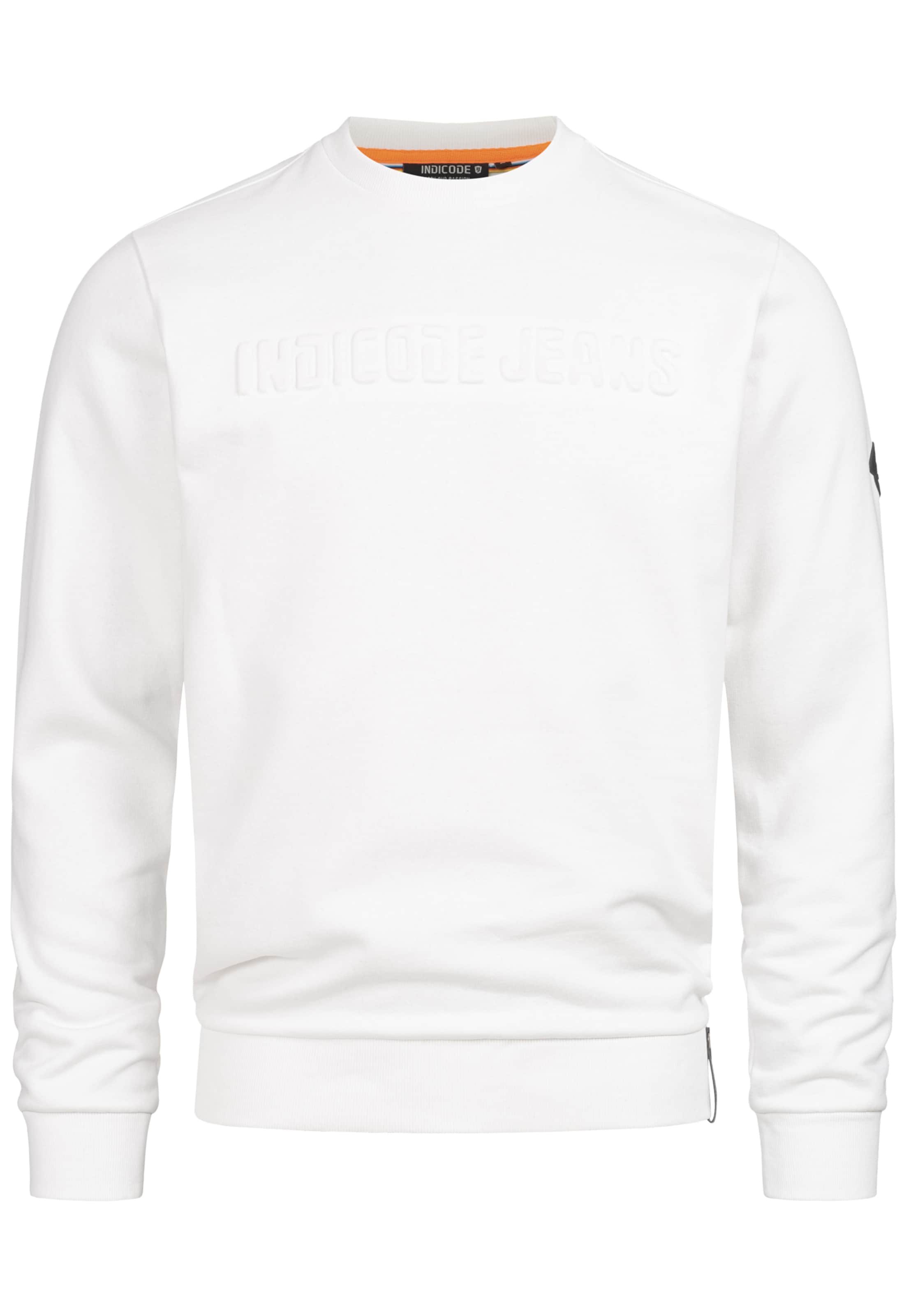 INDICODE JEANS Sweatshirt ' Avant ' in White: front