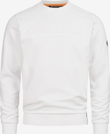 INDICODE JEANS Sweatshirt ' Avant ' in Wit: voorkant