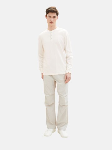 TOM TAILOR DENIM Loose fit Trousers in White