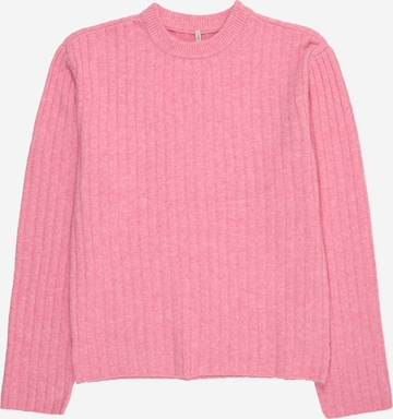 Pull-over 'KOGJeanett' ONLY GIRLS en rose : devant