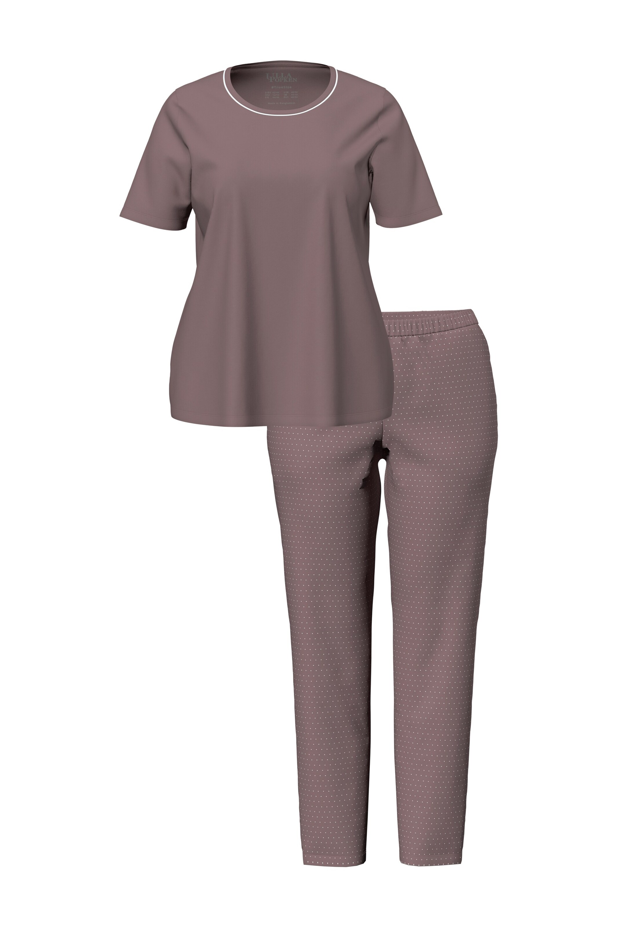 Ulla Popken Pyjama in Bruin: voorkant