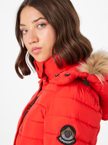 Superdry Winter Jacket 'Fuji' in Red