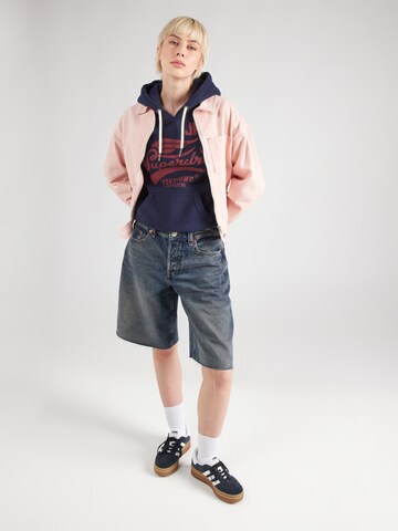 Superdry - Sweatshirt 'HIGH FLYERS' em azul