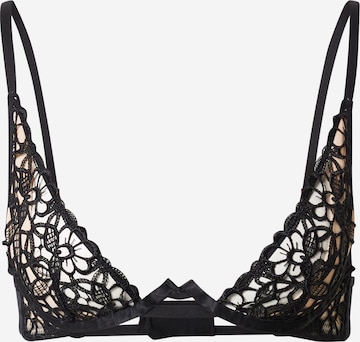 T-shirt Reggiseno di Scandale éco-lingerie in nero: frontale