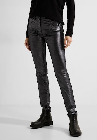 CECIL Regular Pants in Silver: front