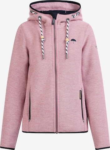 Schmuddelwedda Fleece jas in Roze: voorkant