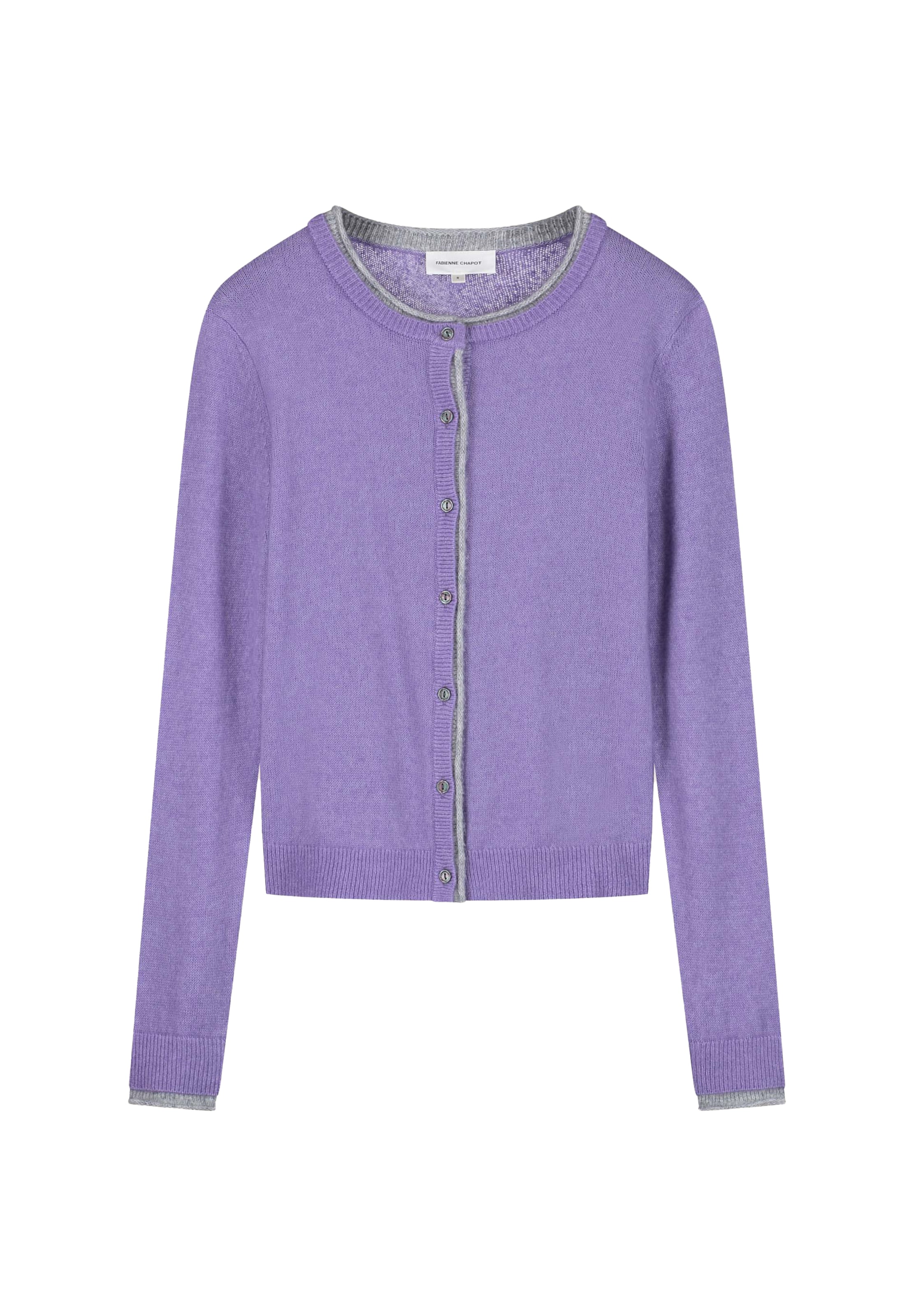 Fabienne Chapot Knit cardigan in Purple: front