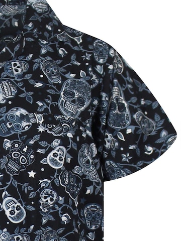 King Kameha Shirt 'Skull' in Zwart
