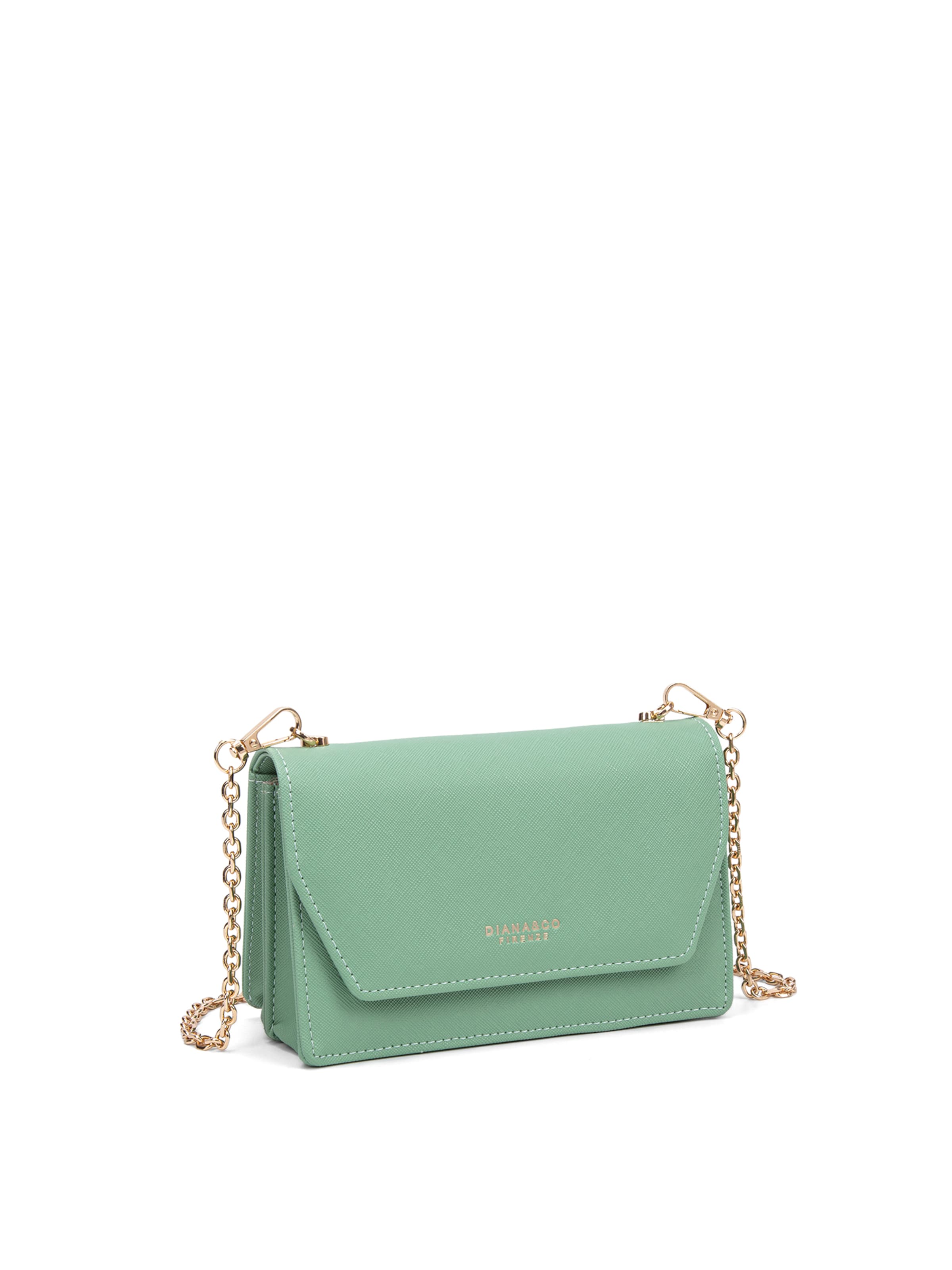 Borsa a tracolla 'Borsa a Tracolla Donna Diana&Co Poliestere Bottone Magnetico Tracolla Catena Rimovibile' di Diana&Co. in verde
